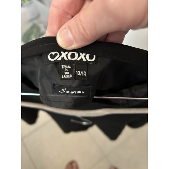 Y2K Pleated Black Mini Skirt Large Punk Grunge Goth Academia Clueless XOXO NWT - Picture 6 of 6